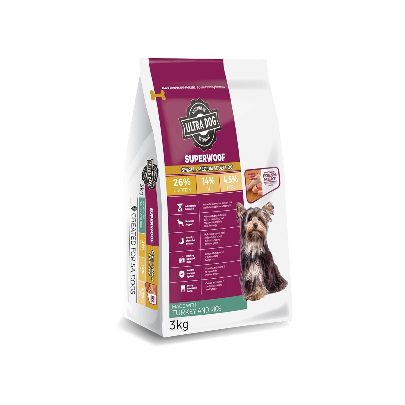 Ultra Dog Superwoof Adult S/M Turkey & Rice (New Formula)