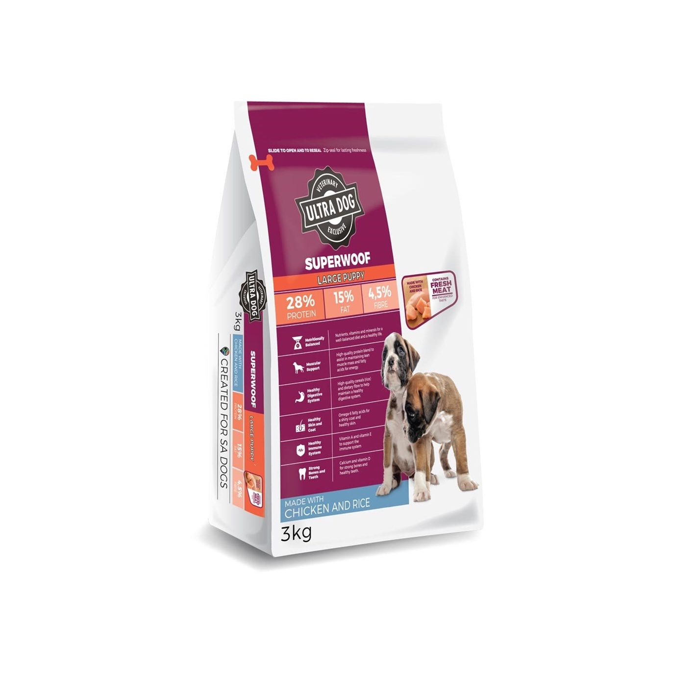 Ultra Dog Superwoof Puppy Large Breed Chicken & Rice (New Formula ...