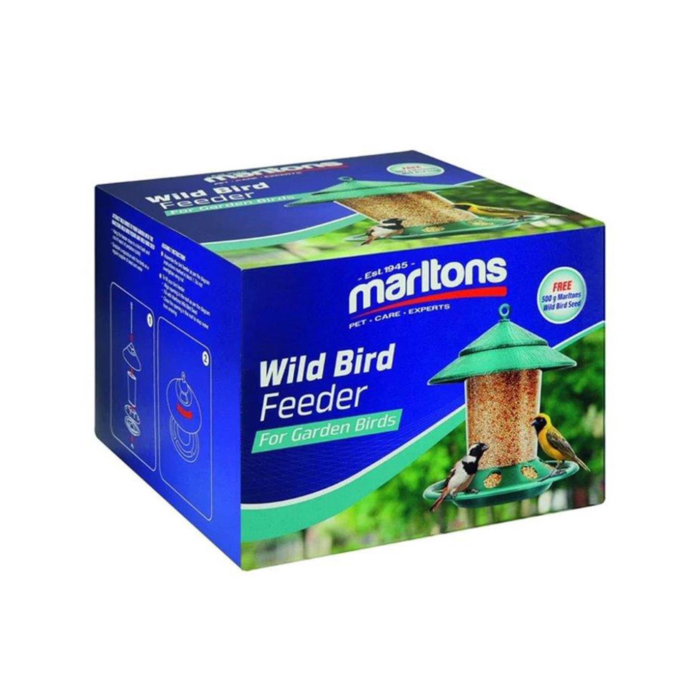 Marltons Wild Bird Feeder in Box & Free Seed