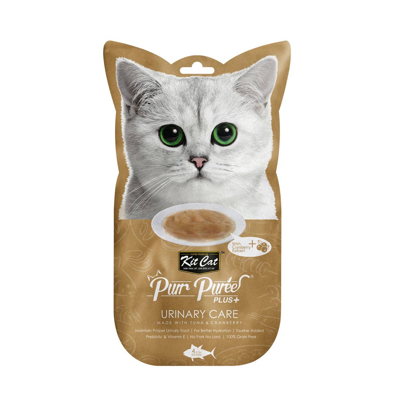 Kit Cat Purr Puree Plus+ Tuna & Cranberry (Urinary Care)