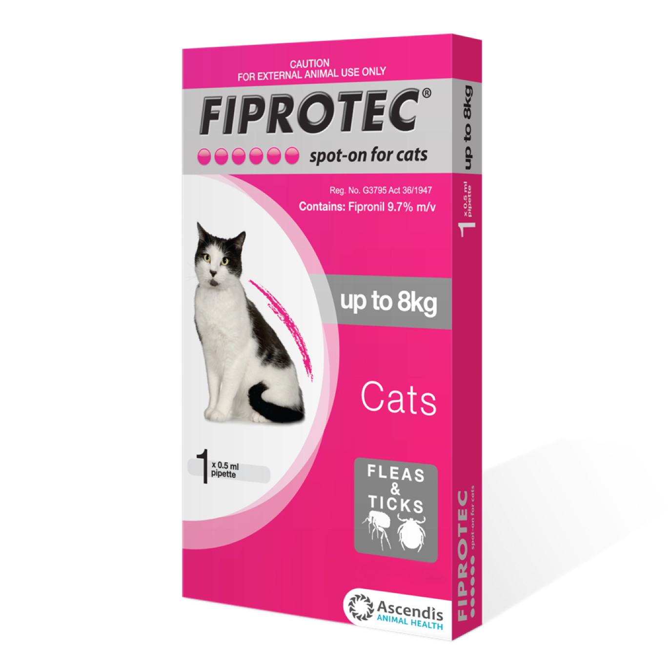 Fiprotec Cat 0-8kg (Pink)