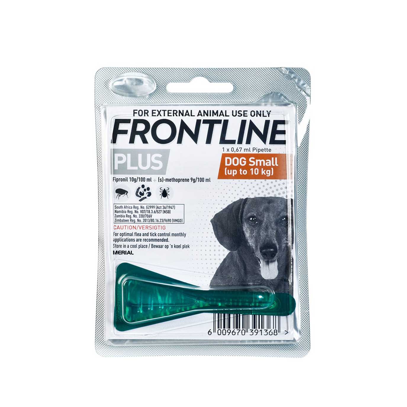 Frontline Plus Dog Tick & Flea (0-10kg) Small (Singles)