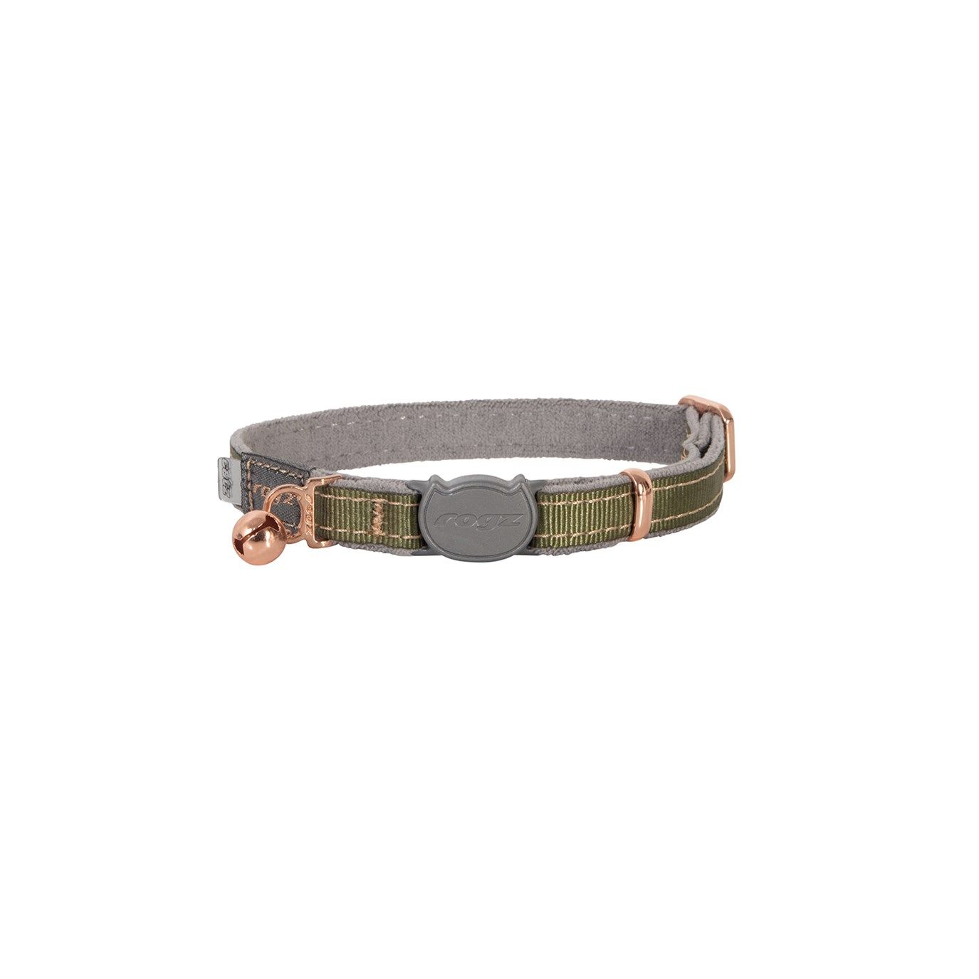 rogz-urbancat-safety-collar-olive-absolute-pets