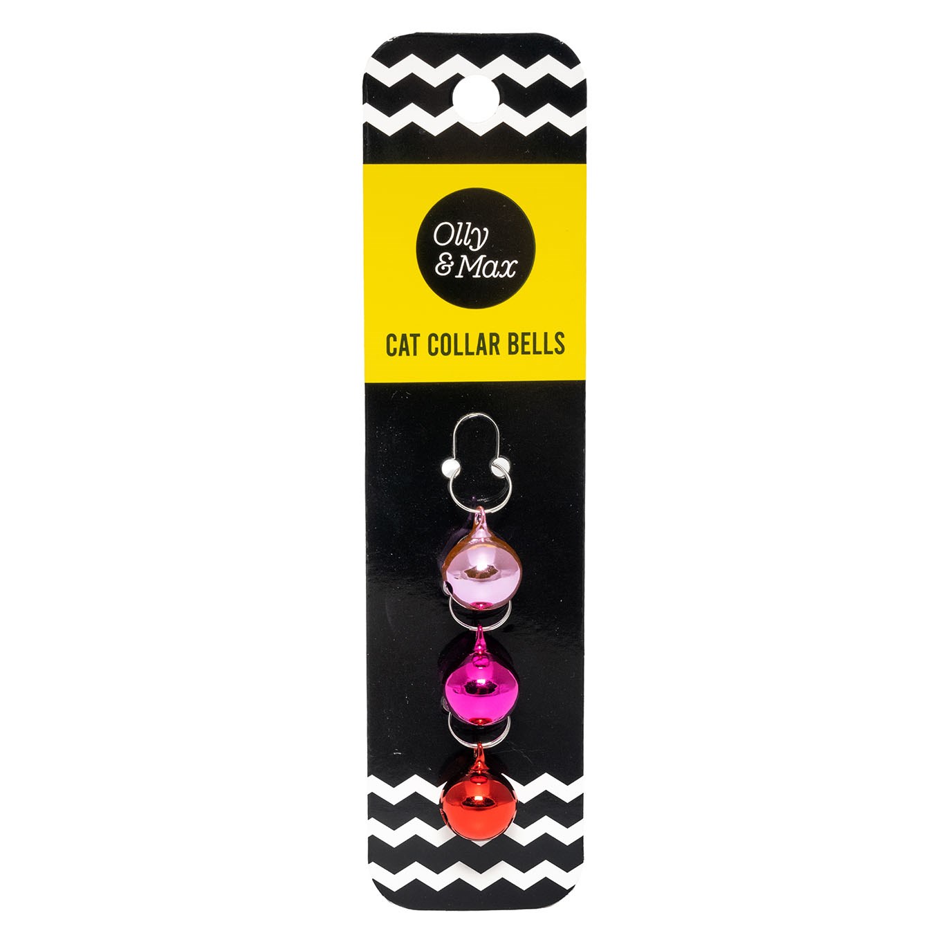 Olly & Max Cat Collar Bells 3PK (Pink, Purple, Red)