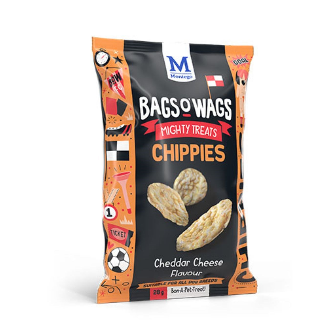 Montego Bags O' Wags Chippies Cheese 28g