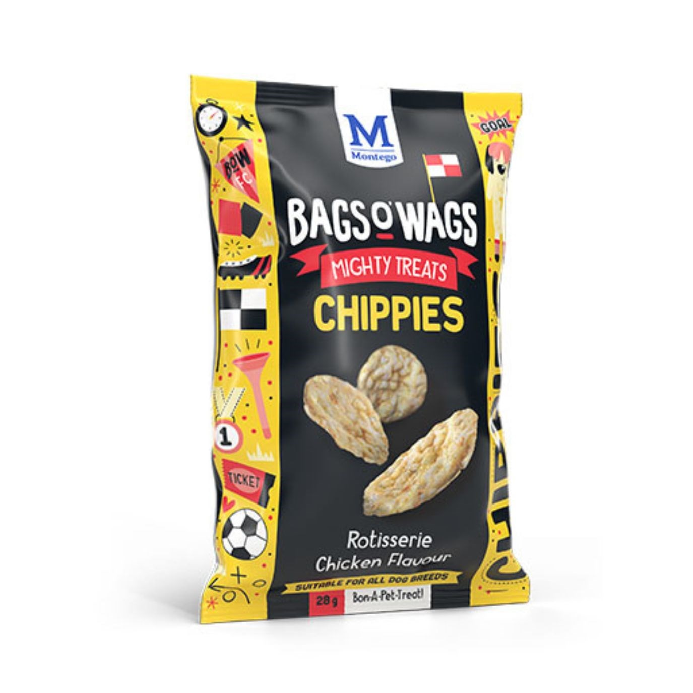 Montego Bags O' Wags Chippies Chicken 28g