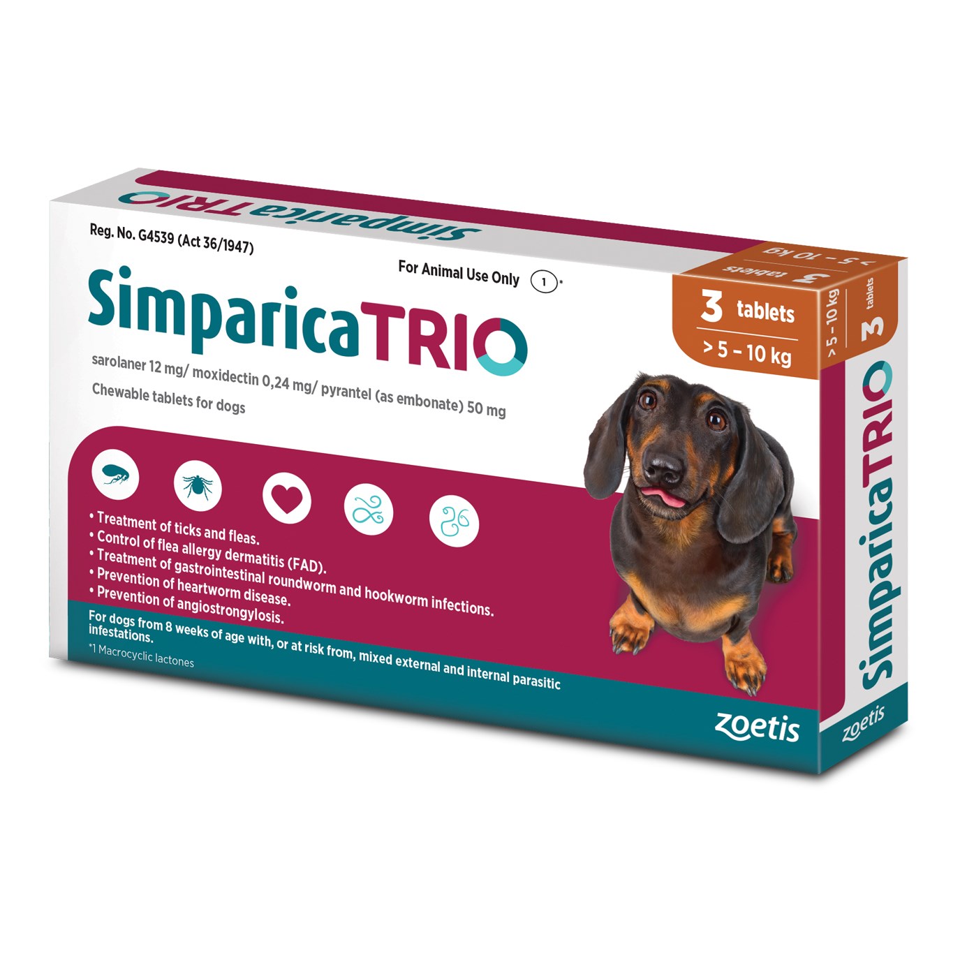 Simparica Trio (5.1 kg - 10kg)