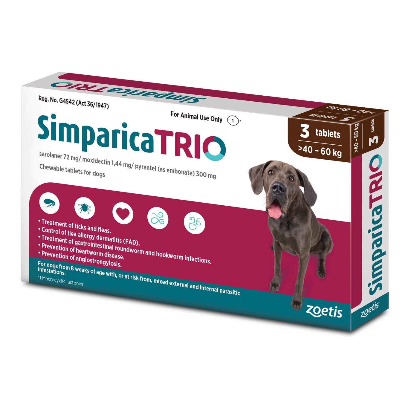 Simparica Trio (40.1kg - 60kg) 