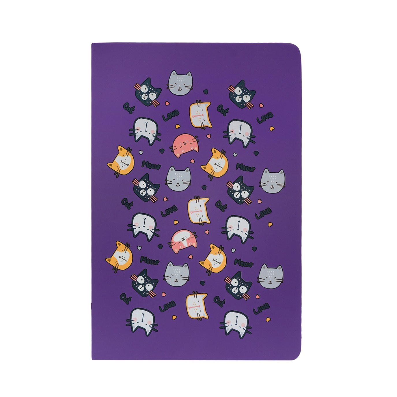 Notebook Cat Faces (Purple)