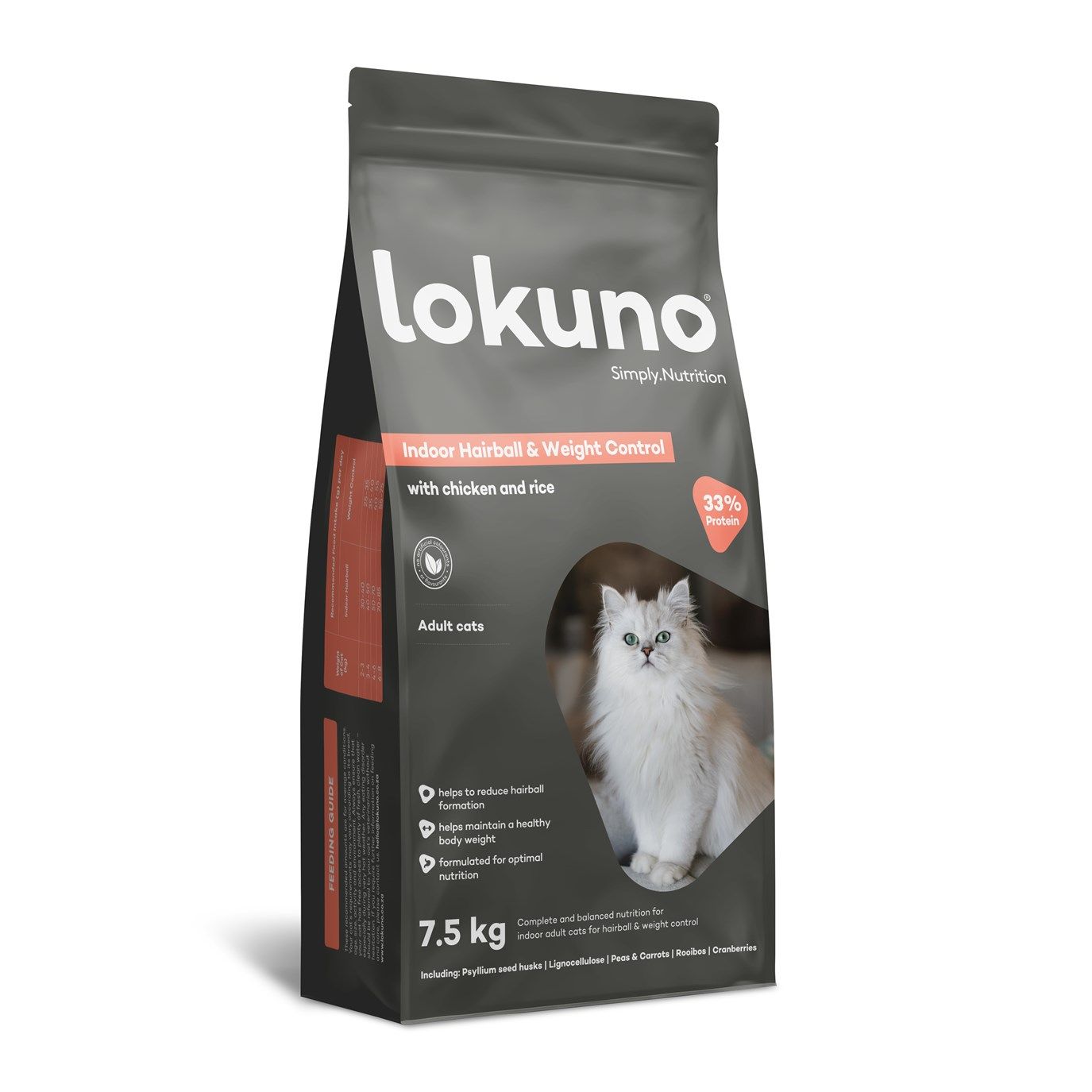 Lokuno Indoor Hairball & Weight Control Cat Food