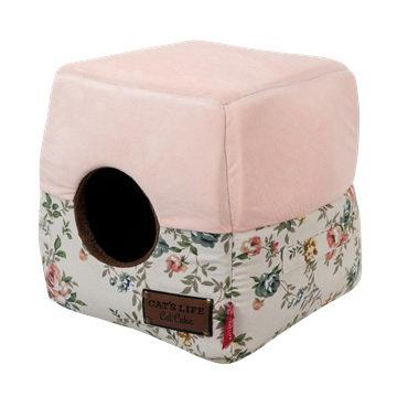 Dog's Life Cat Cube Floral Pink