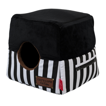 Dog's Life Cat Cube (Stripe Black) 