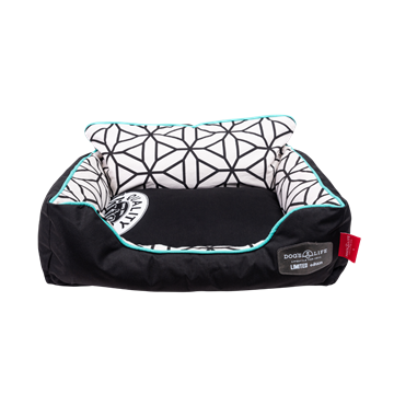Dog's Life Bed Couch Napper Geometrics (Black)