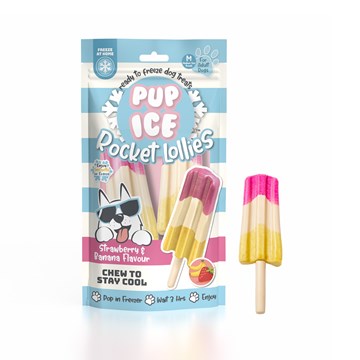 Pup Ice Fruity Lollies - Strawberry & Banana (2 pack)