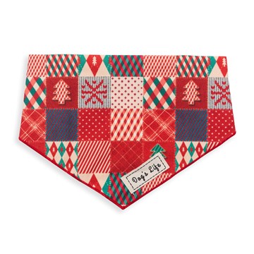 Dog's Life Festive Patchwork Bandana (Red)