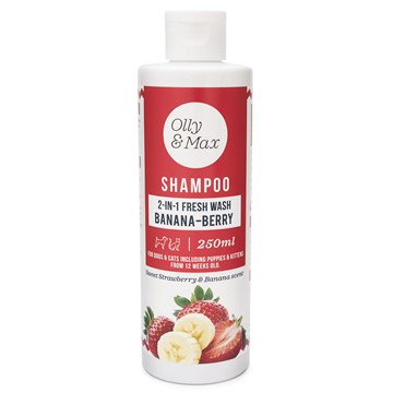 Olly & Max Shampoo 2 in 1 Banana-Berry 