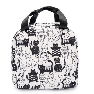 Lunch Bag Kitty Black & White