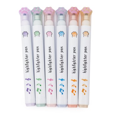 Highlighters 6 Pack Paw Multi Barrel