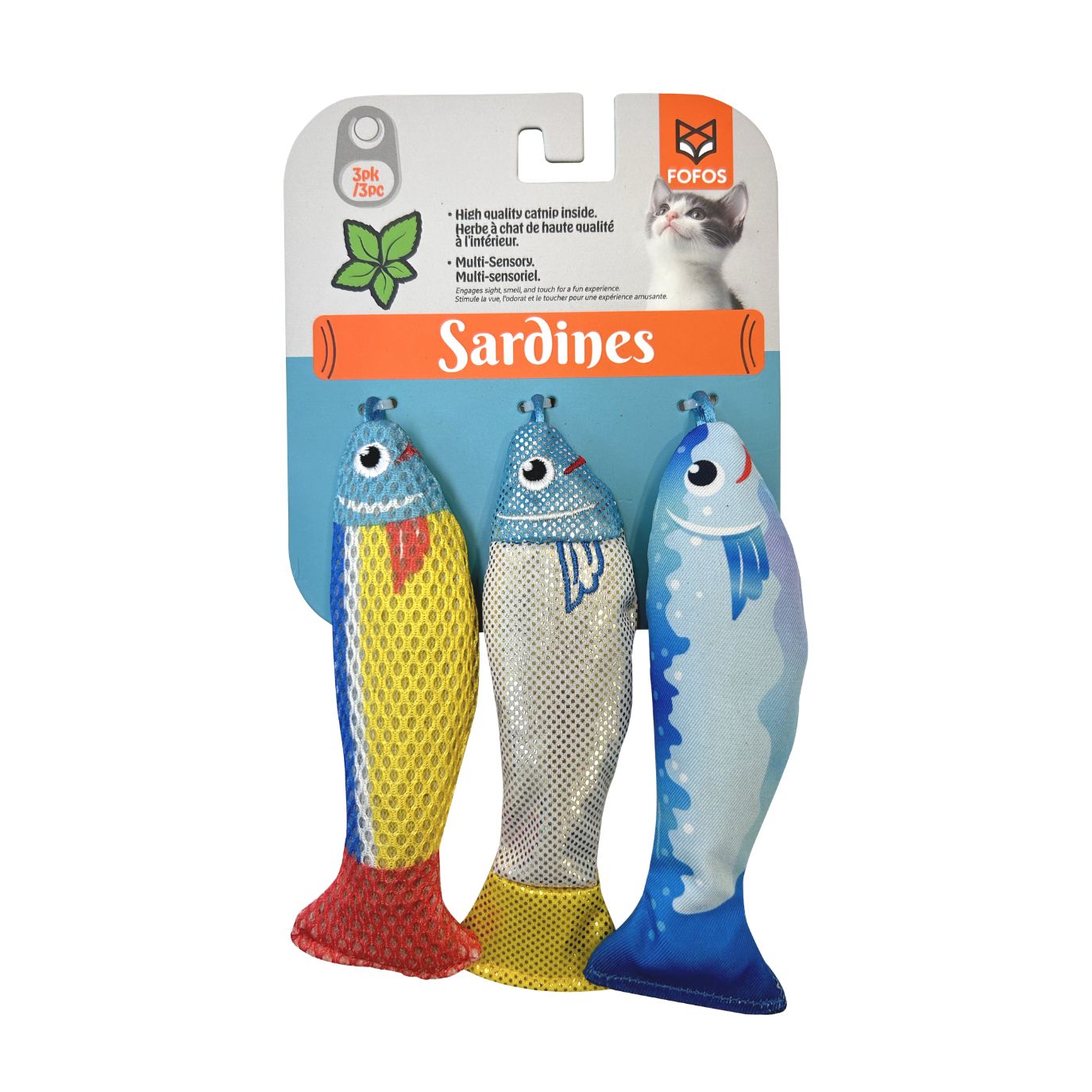 FOFOS Sardine Toy (3 pack)