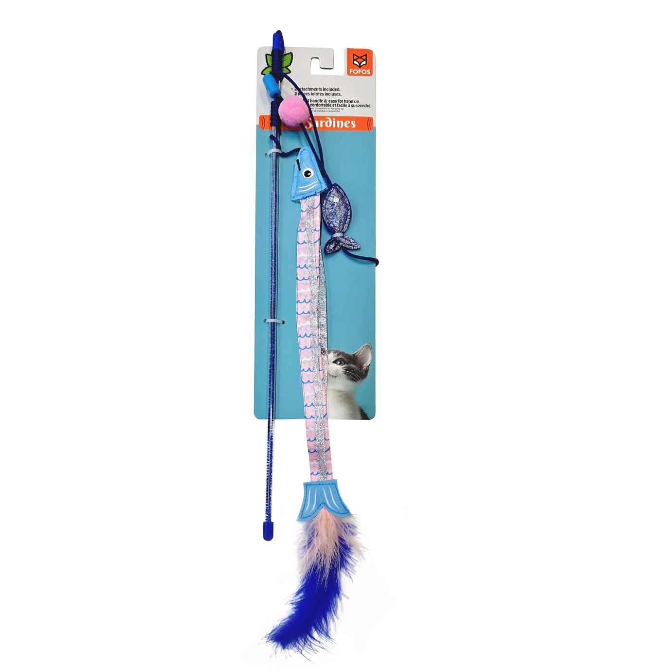 FOFOS Sardine Wand Toys (2 Pack)