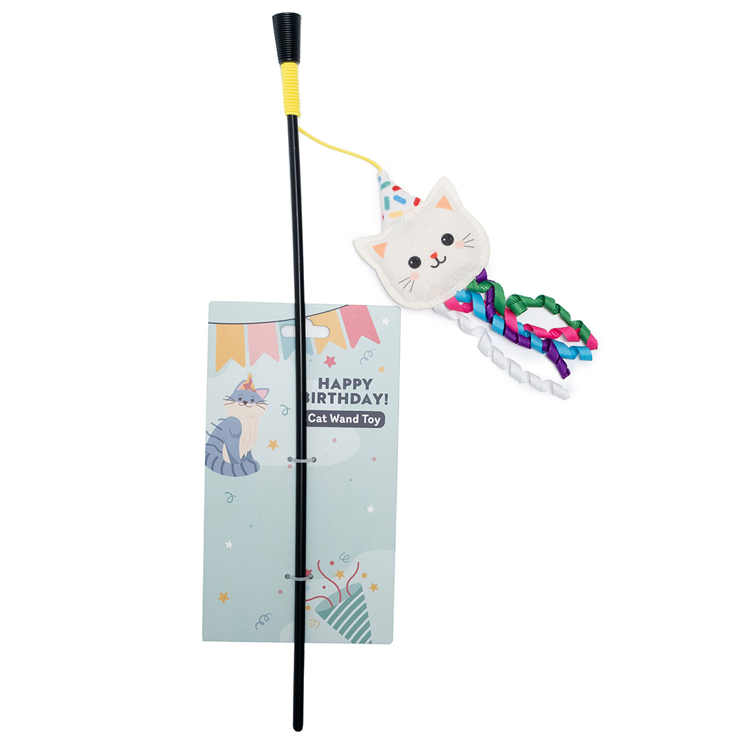 Birthday Cat Wand & Hat Toy