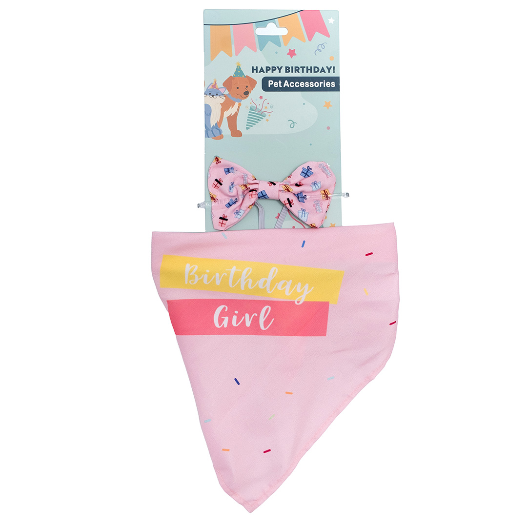 Birthday Girl Bandana & Bow-tie 