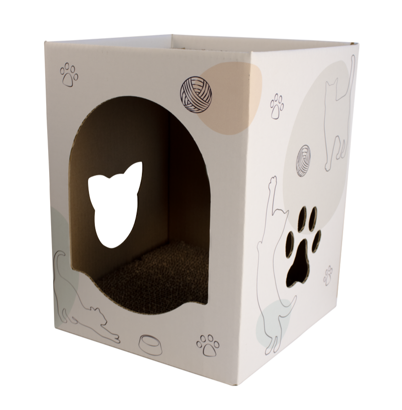 Tower Cardboard Cat House Scratcher 