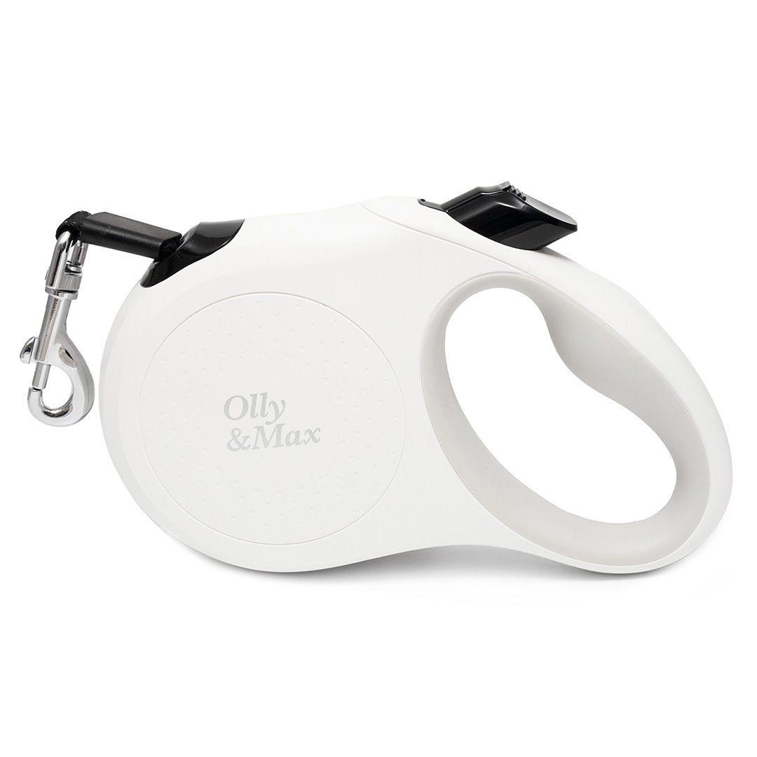 Olly & Max Retractable Lead (White)
