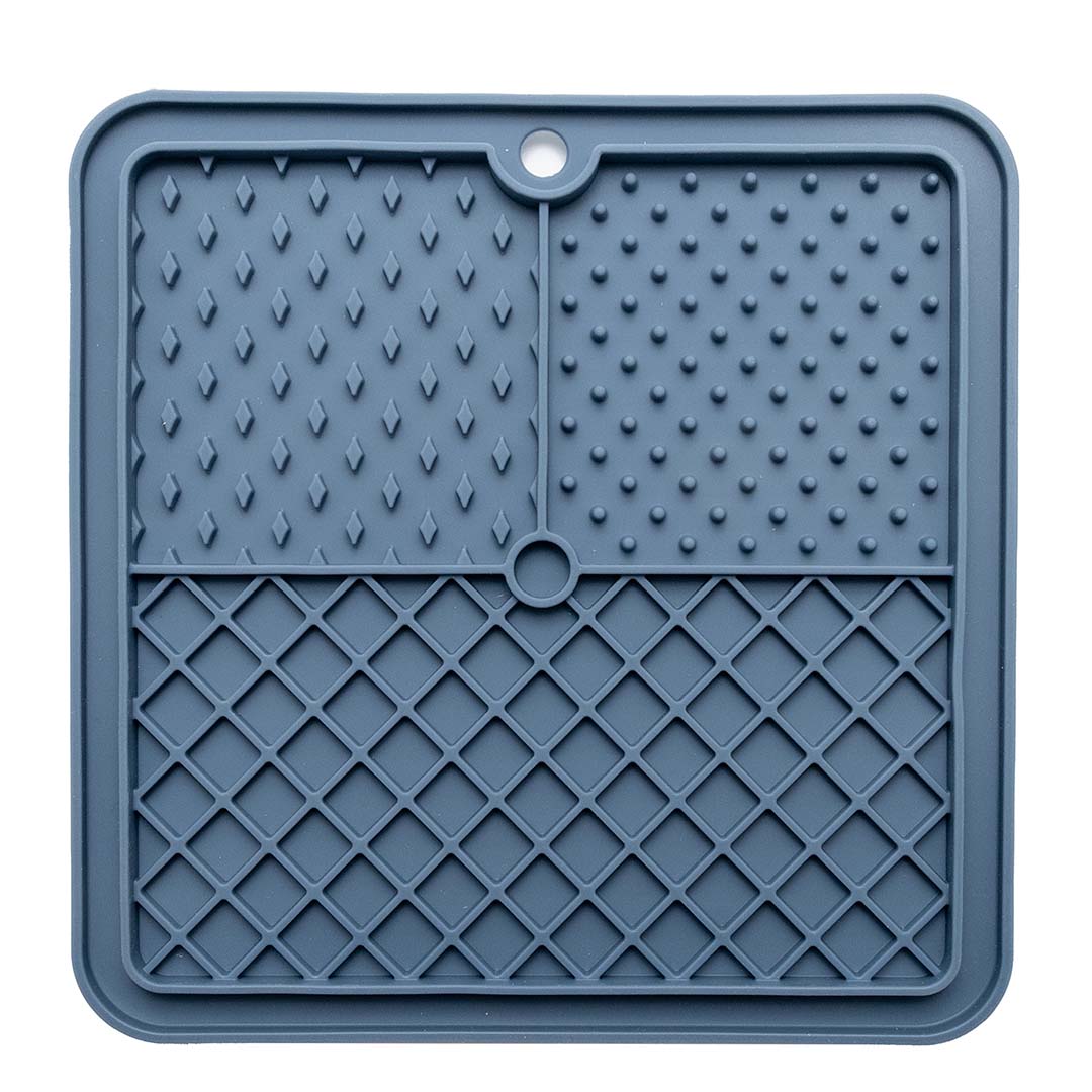 Olly & Max Lick Mat Square (Blue)  
