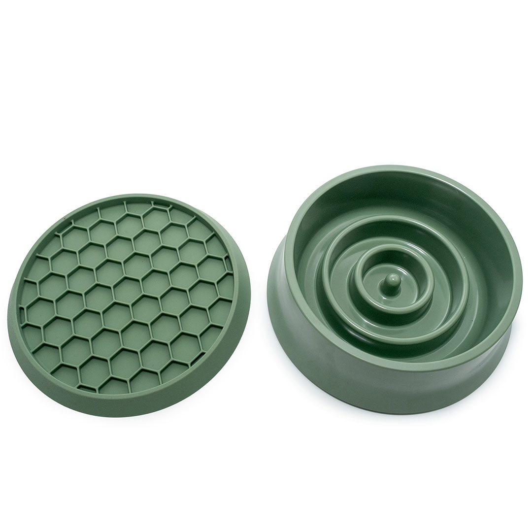 Olly & Max Slowfeeder Lick Mat with Lid (Green)
