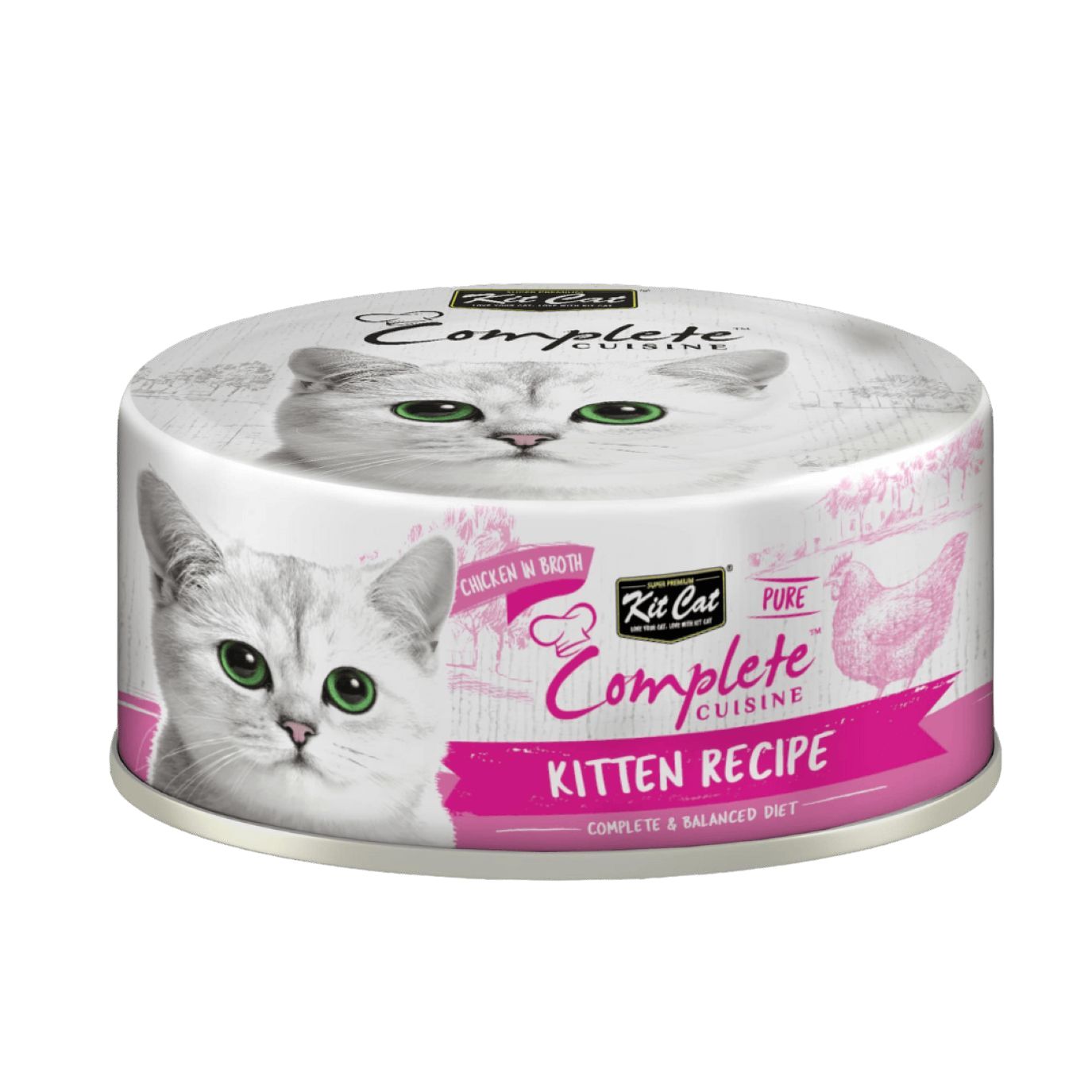 Kit Cat Complete Kitten Chicken 70g 