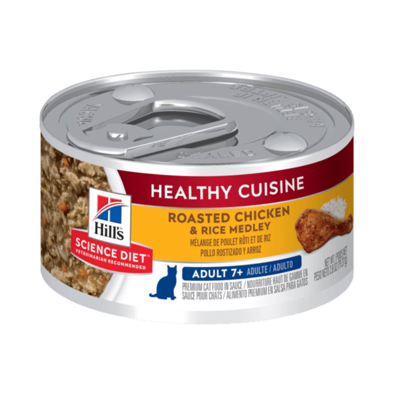 Hills Science Plan Feline Mature Adult 7+ Chicken & Rice Stew 79g