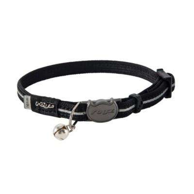 Rogz Catz Alleycat Reflective Breakaway SafeLoc Buckle Collar - Black