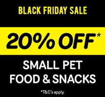 Black Friday - Up to 20% Small Pet Food & Snacks