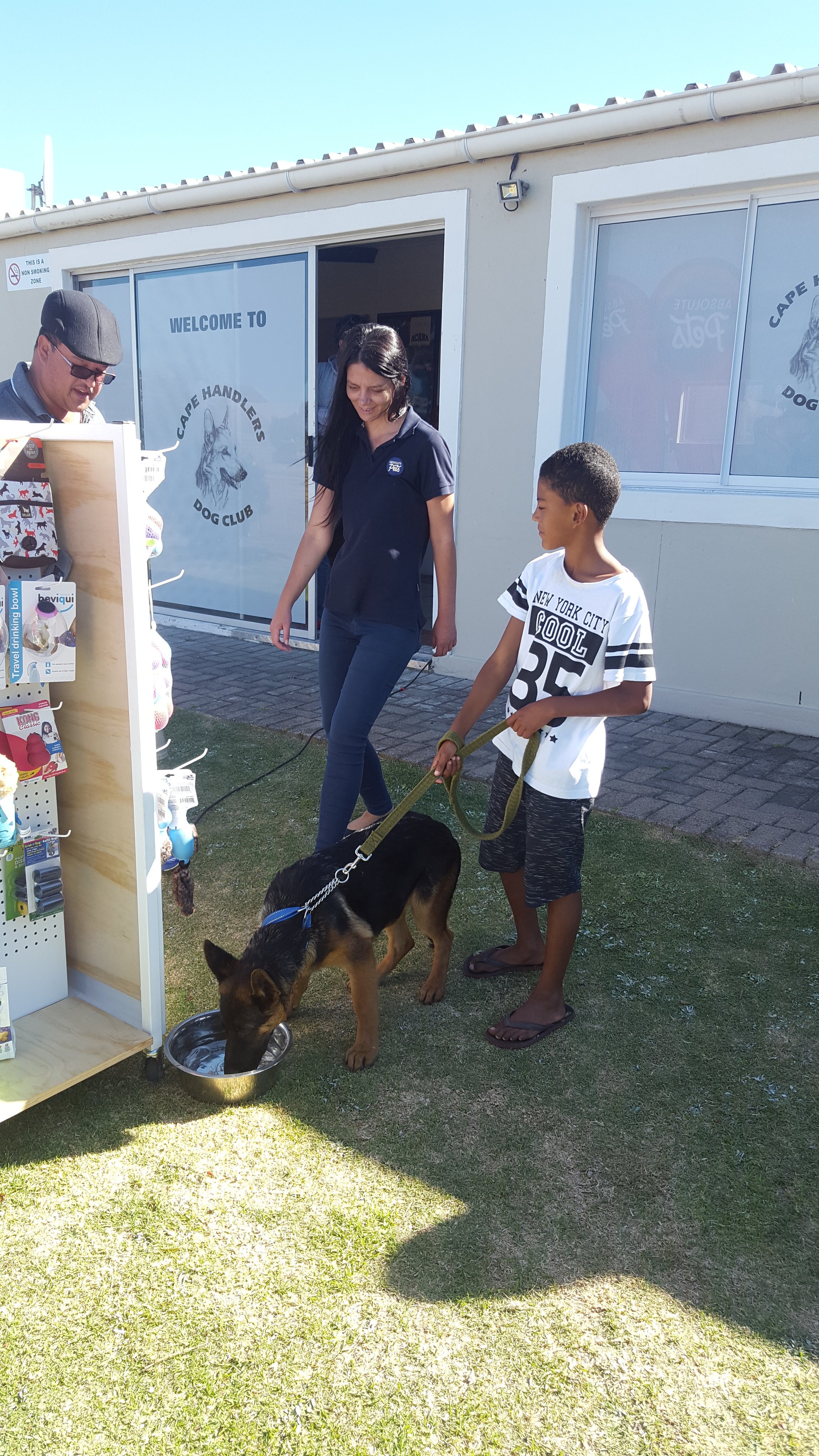 Customer and his dog at Cape Handlers Dog Club